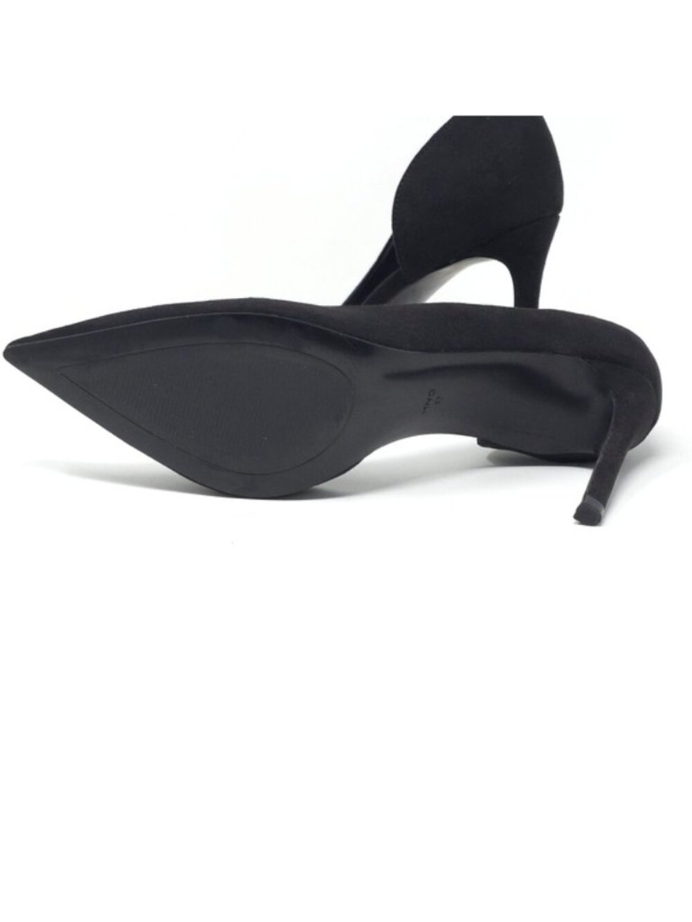 Mango Audrey Black Suede Pointed Toe Stiletto Pumps Size EU 37 / US 9.5M - Picture 7 of 11